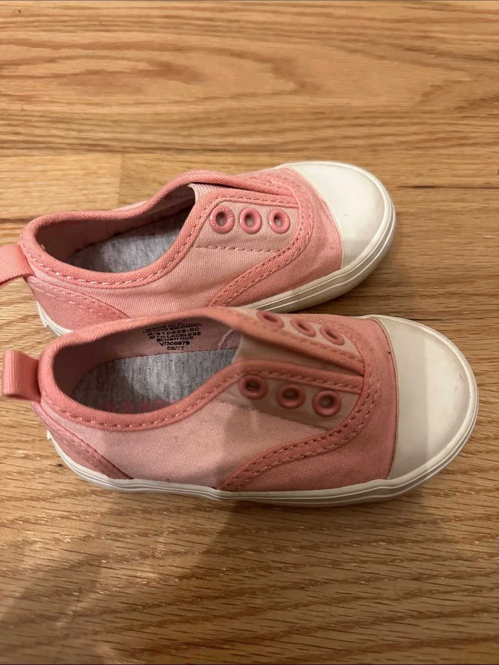 Old Navy Peach Slip-On Canvas Sneakers for Kids